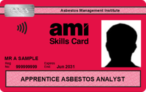 Apprentice Asbestos Analyst Red Card